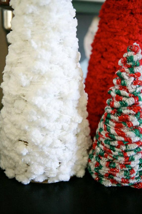Emmy MomOne Day at a Time DIY Yarn Christmas Cone Trees